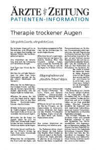 Augen Therapie